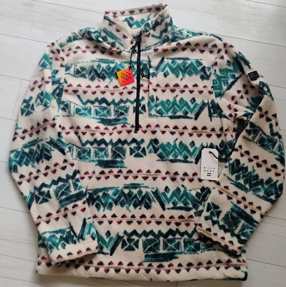 BILLABONG NEW A DIV Boundary Mock Neck Fleece Jacket - Picture 16 of 16